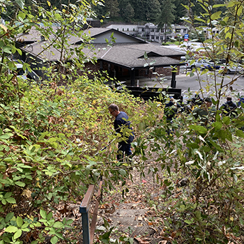 The facility (and CFO Brett Lantz) could barely be seen through the all the brush, trees, and blackberries